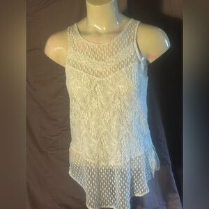 American Eagle Outfitters White Lace Blouse